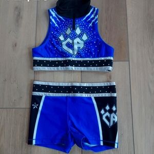 Cheer Ahletics retired Rebel practice wear set in YL